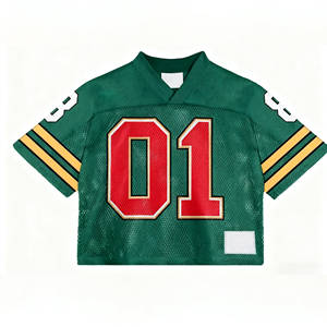 T-shirt imprimé col en V à manches courtes style streetwear, maillot de football/soccer d'été pour homme, coupe ample personnalisée, anti-humidité - Product Image 1