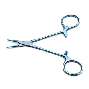 Pinces à moustiques en acier inoxydable, instruments chirurgicaux avec poignée incurvée à verrouillage et fonction hémostatique, prix abordable, OEM - Product Image 3
