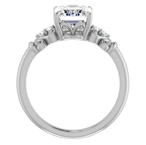 <b>Emerald</b> Cut Solitaire Moissanite <b>Ring</b> 925 Sterling <b>Silver</b> 18K Gold Plated Luxury Engagement Wedding Promise Bridal <b>Ring</b> - Product Image 3