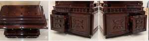 Designer Wooden Temple With Gopuram Bells Walnut Glossy Wooden Temple <b>Set</b> for Home <b>Large</b> Size Walnut Temple At Wholesale Prices - Product Image 5
