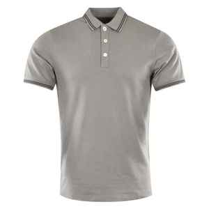 เสื้อโปโลผู้ชายแบบถัก ปักโลโก้ตามสั่ง คุณภาพสูง ออกแบบเองได้ แขนสั้น สีพื้น สำหรับธุรกิจ ขายส่ง - Product Image 5