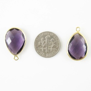 Custom Children's Necklace 7x10mm Bezel Set Faceted Amethyst Gemstone Pendant February Pendant <b>Charm</b> Fashion Pendants <b>Charms</b> - Product Image 2