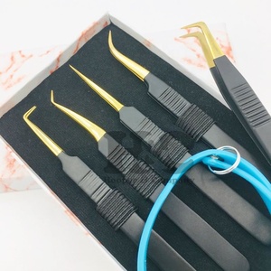 Pince à épiler de qualité supérieure Impression de logo personnalisé Meilleurs instruments Pince à épiler d'extension de cils personnalisée Vison durable en acier inoxydable - Product Image 4