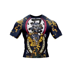 High Quality Custom Breathable Nylon Spandex Long Sleeve BJJ MMA Unisex Rash Guard - Product Image 1