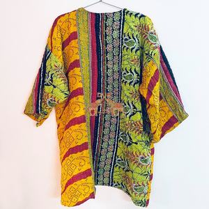 Kimono vintage en coton de qualité supérieure à imprimé floral Kantha Robe coupe ample et veste Kantha en gros pour femme - Product Image 5