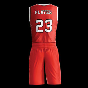 Ensemble d'uniformes de basketball imprimés 100 % polyester, grande taille, qualité supérieure, vente chaude, pas cher, impression par sublimation personnalisée - Product Image 3