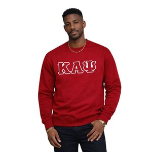 Felpa Girocollo Rossa Kappa Alpha Psi con 3 Lettere, Abbigliamento per Fraternità Greca, Design Classico, Comfort Premium e Vestibilità Elegante - Product Image 1