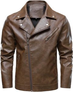 Veste d'hiver en cuir véritable de qualité supérieure, devant en toile, respirante, coupe-vent, doublure douce et confortable, style streetwear pour hommes - Product Image 2
