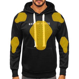 Sudaderas con capucha para motocicleta Color negro Poliéster Fleece Moto Forro protector Sudadera con capucha Armor Moto Sudadera con capucha en Alaf Industries - Product Image 1