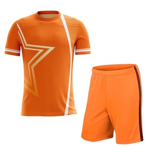 Ensemble de maillots de football pour hommes adultes, personnalisable avec le nom de l'équipe, manches courtes, col en V, 100% polyester, séchage rapide, impression numérique, grande taille - Product Image 4