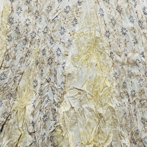 Jupe d'été élégante pour femme en coton beige à 100 % – Jupe décontractée et élégante à imprimé floral - Product Image 4