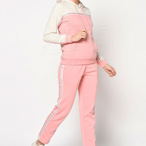High Manufacturer Private Label Winter Solid Casual Sweating Women Tracksuits Customized Your Own Design 100% Cotton <b>2</b>-<b>Piece</b> - Product Image 3