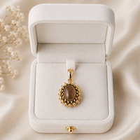 Pendentif soleil en quartz fumé naturel, collier halo doré, bijoux en pierre précieuse marron, cadeau fait main pour elle, femme, élégant, bohème, Royaume-Uni