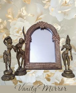 Vintage Wooden Arch Wall <b>Mirror</b> Decorative Rustic Wooden Frame <b>Hanging</b> <b>Mirror</b> - Product Image 6