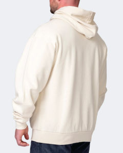 Sweat-shirts en molleton de coton crème avec logos personnalisés, coupe classique, couleur unie, design décontracté avec poche, pour l'automne et l'hiver - Product Image 5