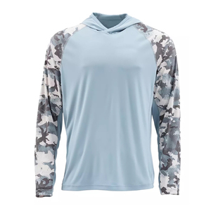 Vêtements de pêche décontractés pour hommes à manches longues, à capuche, séchage rapide, respirants, UPF50, 100% fibre de bambou, vêtements de pêche personnalisés pour l'extérieur, OEM/ODM - Product Image 2