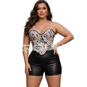 Top Corset de Moda en Cuero Vacuno con Pelo - Product Image 5