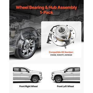 Cuscinetto Ruota Anteriore con Mozzo per Chevy Silverado 1500 4WD 2007-2013, Avalanche, GMC Sierra 1500, Cadillac Escalade EXT, Jazz - Product Image 2