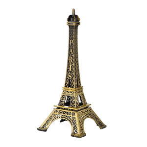 Statue en métal de la Tour Eiffel, finition or antique, objet décoratif, décoration de la Tour de Paris, décoration intérieure, salon, chambre, bureau, étagère, table - Product Image 6