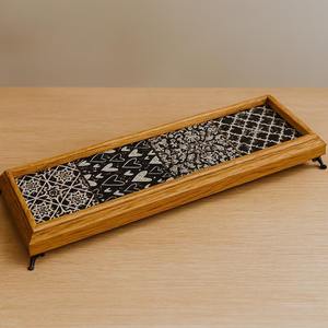 Bandeja de madera impresa para desayuno en la cama, bandeja impresa para servicio de comida matutina, bandeja de servicio al por mayor para uso doméstico y en la cocina - Product Image 5