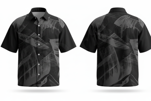 Nouvelle Chemise Décontractée à Manches Courtes Imprimé Abstrait Qualité Premium 2026 – Boutonnée, Tendance Estivale, Respirante, Style Urbain - Product Image 3