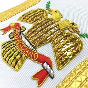 สายสะพายตราสัญลักษณ์โรสครัวซ์ ระดับ 33 ของสมาคมเมสัน คุณภาพสูงมาก สายสะพายระดับ 33 สวยงามด้วยริบบิ้นสีขาว - Product Image 5