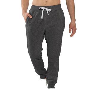 <b>Men's</b> Dark Gray Cotton Sweatpants Elastic Waist Drawstring Casual Joggers Breathable Midweight Knitted Pants Autumn Style - Product Image 4