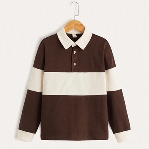เสื้อโปโลแขนยาวผู้ชาย ผ้าฝ้าย 100% ดีไซน์ลำลอง ระบายอากาศได้ดี สีขาวกรมท่า คอปกพับ จากบังกลาเทศ - Product Image 6