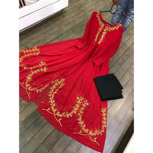 Vestido de Noche de Diseñador, Vestido de Fiesta con Lentejuelas y Bordado Zari - Product Image 4