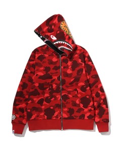 <span class=keywords><strong>Sudadera</strong></span> con Capucha y Cremallera con Estampado de Camuflaje Rojo, Unisex, Estilo Urbano, Corte Holgado, para Otoño, 100% Algodón Ecológico - Product Image 2