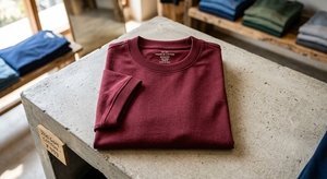 T-shirt décontracté minimaliste à manches courtes et col rond pour homme bleu, modèle Red Rooks Apparel MW-08 - Product Image 2