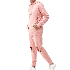 Top Quality Acid Wash Distressed Tracksuit <b>Men</b> Customize Vintage 100% Cotton Sun Faded Distressed Tracksuits In Cheap Rates - Product Image 1