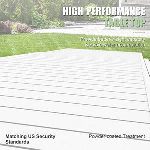 Tavolo da Pranzo Regolabile in Alluminio da 35-71 Pollici, Estensibile per 4-6 Persone, con Rivestimento E-Coating per Uso Interno ed Esterno, Elegante per Giardino - Product Image 6