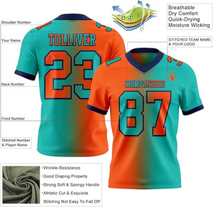 Maillots de football personnalisés sublimés, uniformes d'équipe à col en V - Product Image 2