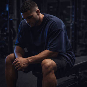 เสื้อยืดพิมพ์ลายกราฟิกคุณภาพสูง 230gsm ผ้าฝ้าย 100% แบรนด์โลโก้ ทรงหลวมไหล่ตก สำหรับผู้ชาย - Product Image 4