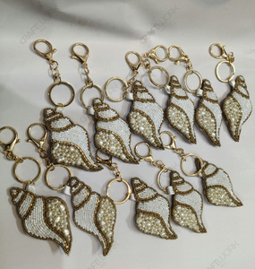 Wholesale Handmade Cotton Beaded Lightweight Eco-Friendly Durable <b>Bag</b> <b>Charm</b> Purse <b>Charm</b> Luxury Coastal Keychain Accessory OEM - Product Image 4