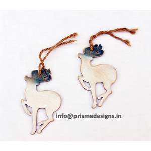 Adornos Navideños de Unicornio Hechos a Mano en Madera, Decoraciones Colgantes para Árbol de Navidad en Madera Tejol Verde Vintage Cortada con Láser, Decoración Rústica para Regalos Navideños - Product Image 2
