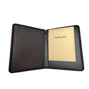 Manufacturer Office Genuine Leather Business Portfolio File Folder Padfolio Cards <b>Documents</b> Holder file Holder Custom Logo 2026 - Product Image 1