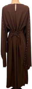 Elegante Abaya Minimalista Color Taupe para Mujer, Tela Nida Suave de Lujo, Vestido Islámico Modesto, Corte Holgado, Largo Completo, para Uso Diario - Product Image 6