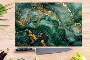 Planche à découper en marbre robuste avec poignée en bois, base antidérapante, compatible lave-vaisselle pour une préparation alimentaire sûre et pratique - Product Image 4