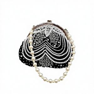 กระเป๋าคลัทช์หนังแท้สีดำ ปิดด้วยซิป สายสะพายไหล่ถอดได้ กันน้ำ ใช้ได้ทุกวัน สำหรับผู้หญิง วันวาเลนไทน์ - Product Image 1