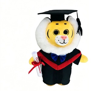 Peluche de Tigre de Graduación con Gorro y Diploma, 11CM-30CM, Animal de Peluche Suave para Niños Unisex - Product Image 1