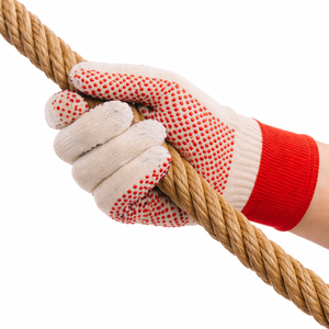 Gants de travail en PVC à points antidérapants, durables, respirants, avec doublure en toile et manchette élastique pour l'entretien mécanique et la logistique (Vietnam) - Product Image 1