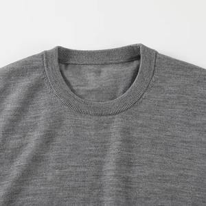 Suéter de Cuello Redondo para Hombre, 100% Algodón Melange, Antiarrugas, Logotipo Frontal, Otoño Invierno, Personalizado OEM, Venta al Por Mayor, Alta Calidad, Nuevo - Product Image 3