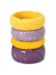 Bracelet en résine naturelle sculpté à la main, style indien, coloré, design vintage - Product Image 3