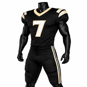 Uniforme de football américain personnalisé avec logo sublimé, respirant, antibactérien, en polyester, pour adultes, avec protections, taille élastique, tailles personnalisées - Product Image 4