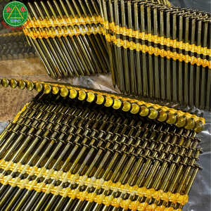 Clavos de cabeza redonda a cuadros de acero de 2.87x60mm con vástago liso para proyectos de bricolaje |   Clavos en tiras de plástico - Product Image 1