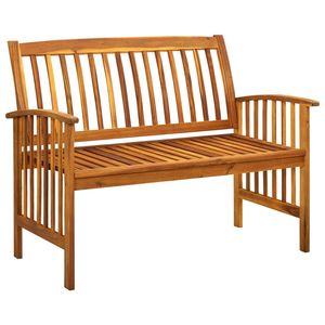 Banc de jardin durable en bois d'acacia massif de 46,9 pouces, banc de patio naturel - Product Image 2