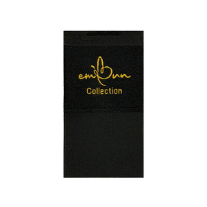 Etiquetas de Estilo de Primera Calidad, Etiquetas Tejidas Personalizadas, Lavables, Rectangulares, con Pliegue Central, Corte Láser, Etiquetas Cosidas para Prendas, Agregar Logotipo de la Empresa - Product Image 1