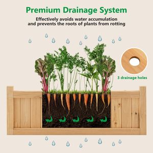 Fioriera Rialzata Pieghevole in Legno con Fondo Rimovibile per Coltivare Erbe, Frutta e Fiori - Categoria Prodotto: Sacchi per Coltivazione - Product Image 5